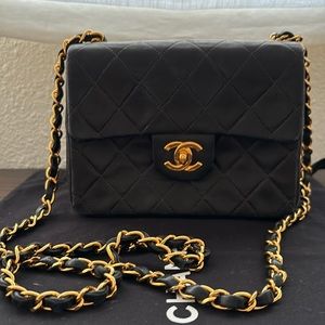 CHANEL Vintage Lambskin Mini Flap Bag